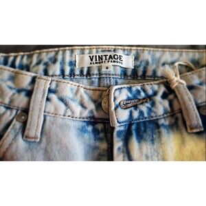 Vintage Brand "Almost Famous" White Wash Boot Cut Ripped Jeans